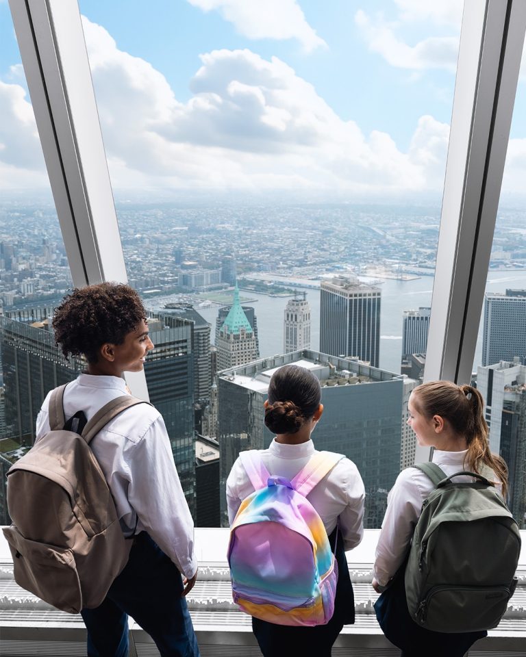 One World Observatory school kids. Photo credit One World Observatory Facebook 768x960