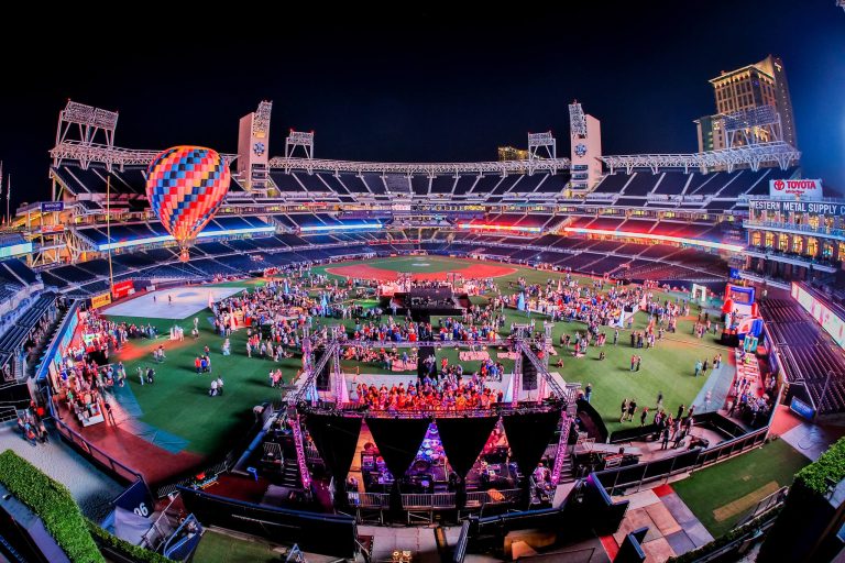 Petco Park hot air balloon event. Photo credit Petco Park Events Facebook 768x512