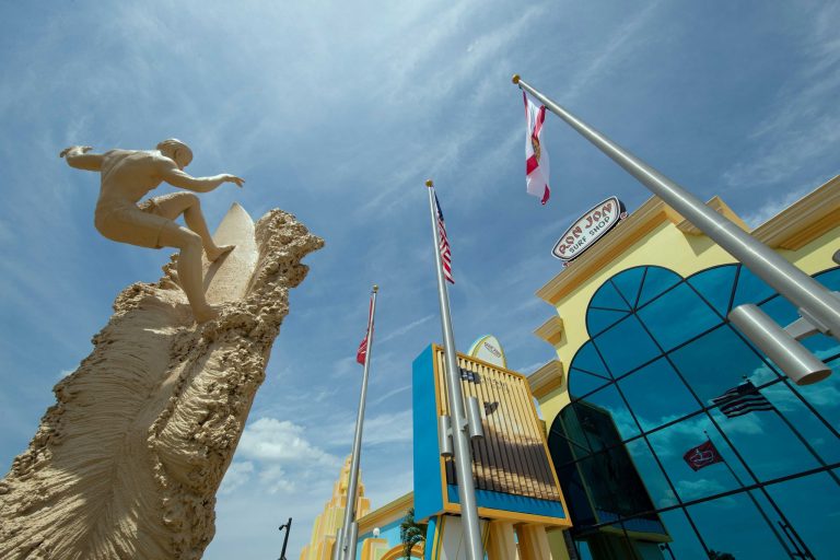 Ron Jon Surf Shop Cocoa Beach shop exterior. Photo credit Ron Jon Surf Shop Cocoa Beach Facebook 768x512