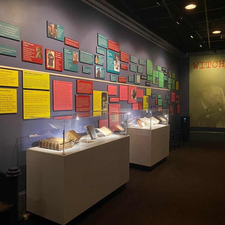 Salem Witch Museum Witches Evolving Perceptions exhibit. Photo credit Salem Witch Museum Facebook 768x768