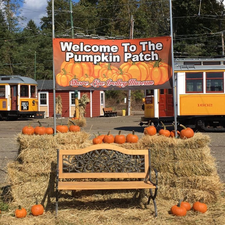 Shore Line Trolley Museum Fall fun at the trolley museum. Photo credit The Shore Line Trolley Museum Facebook 768x768