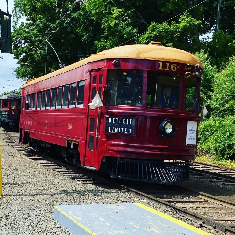 Shore Line Trolley Museum authentic trolley back on track. Photo credit The Shore Line Trolley Museum Facebook 768x768