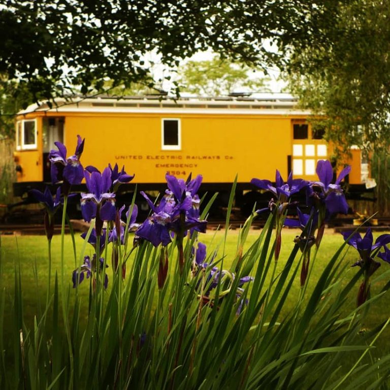 Shore Line Trolley Museum springtime. Photo credit The Shore Line Trolley Museum Facebook 768x768