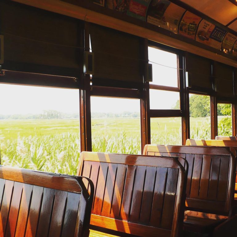 Shore Line Trolley Museum trolley interior. Photo credit The Shore Line Trolley Museum Facebook 768x768