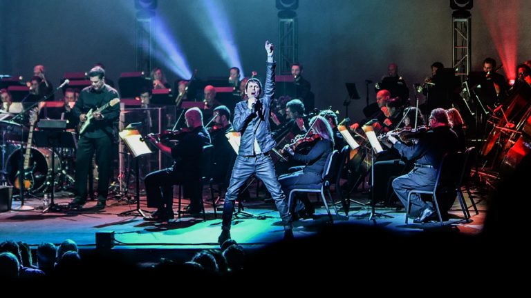 The Cleveland Pops Orchestra performing with a rock band. Photo credit The Cleveland Pops Orchestra Facebook 768x432