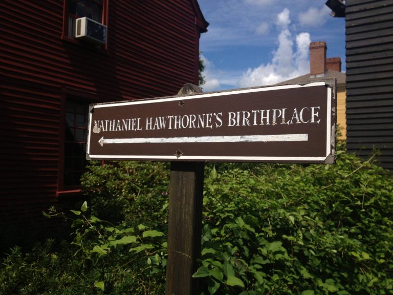 The House of the Seven Gables Nathaniel Hawthrones Birthplace sign. Photo credit The House of the Seven Gables Facebook 768x576