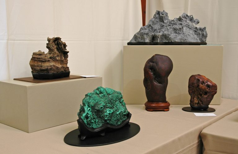 The Huntington Library Art Museum and Botanical Gardens ancient Viewing Stones on display. Photo credit The Huntington Library Art Museum and Botanical Gardens Facebook 768x498