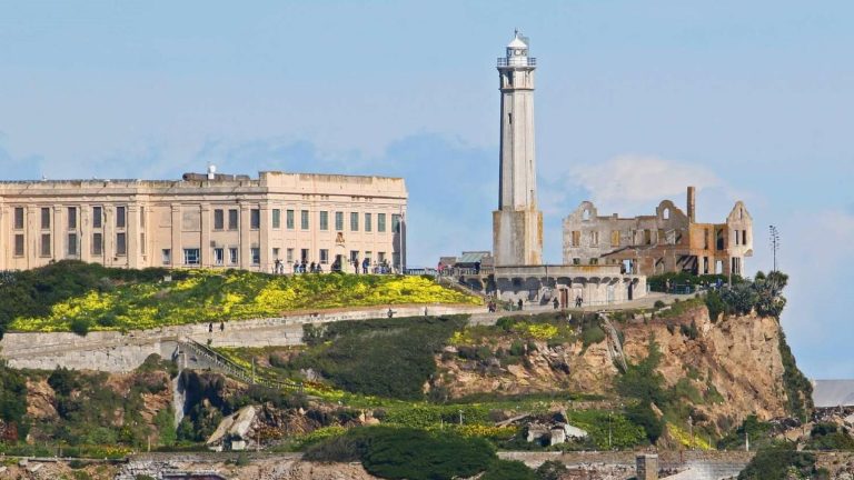 Alcatraz Island from afar. Photo credit US National Archives NPS 768x432