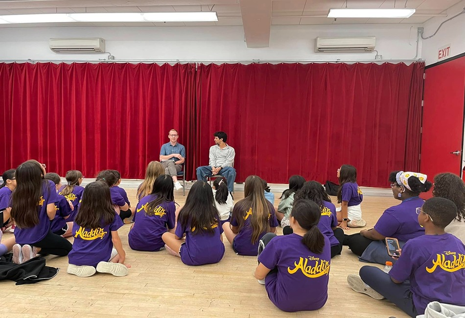 Inside Broadway at the New Amsterdam Theatre with class.