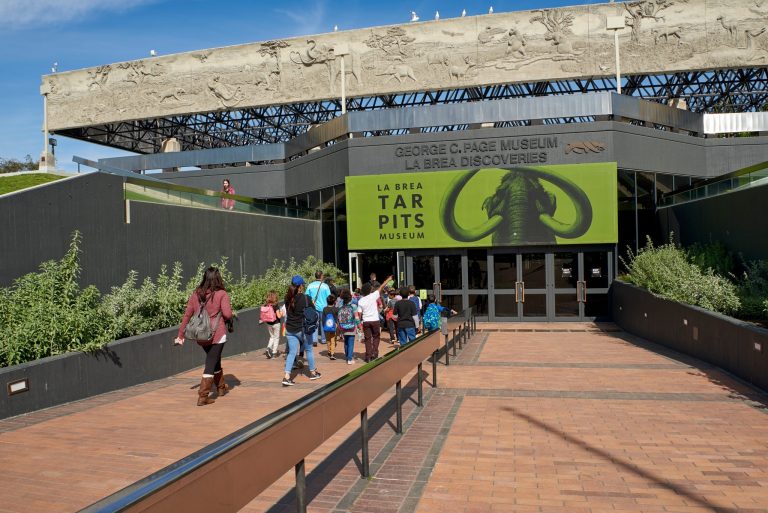 La Brea Tar Pits and Museum outside view. Photo credit La Brea Tar Pits and Museum Facebook 768x513