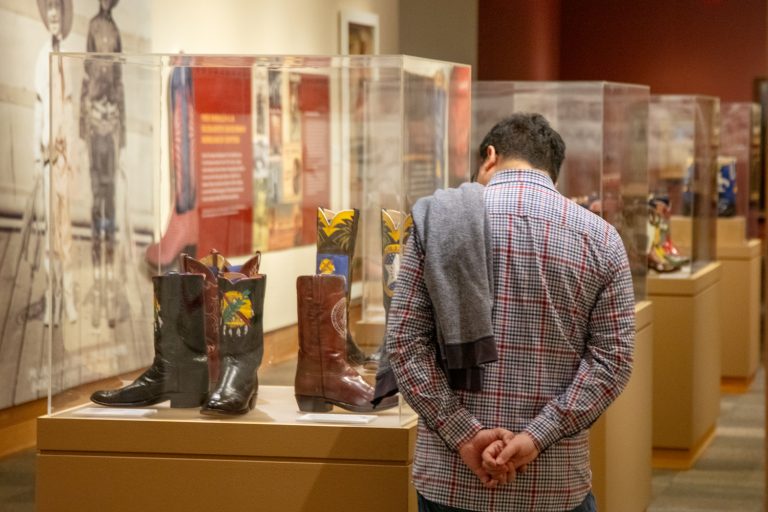 National Cowboy Western Heritage Museum cowboy boots exhibit. Photo credit National Cowboy Western Heritage Museum Facebook 768x512