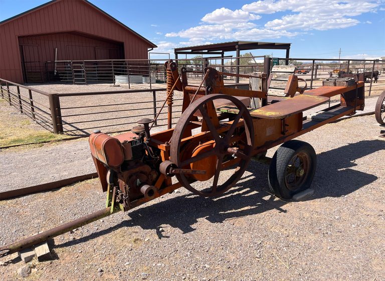 New Mexico Farm Ranch Heritage Museum antique hay balers. Photo credit New Mexico Farm Ranch Heritage Museum Facebook 768x561