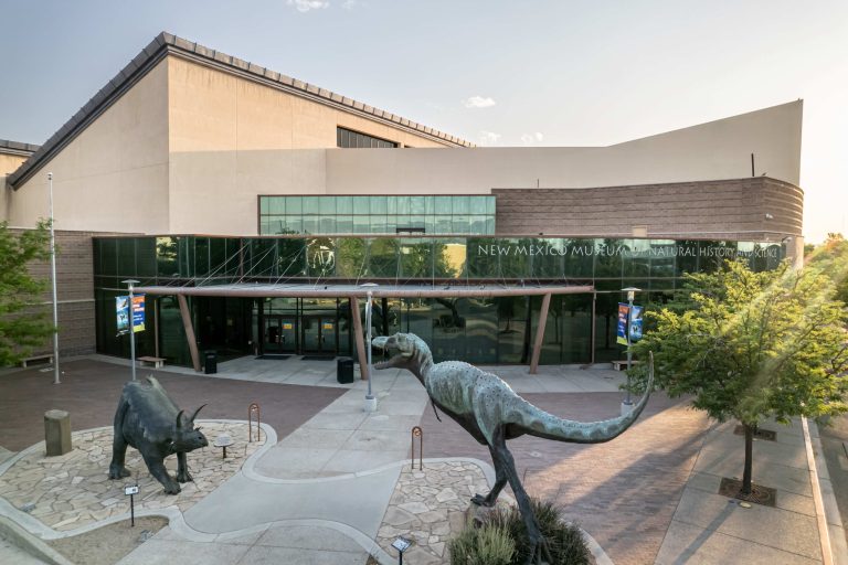 New Mexico Museum of Natural History Science exterior view. Photo credit New Mexico Museum of Natural History Science Facebook 768x512