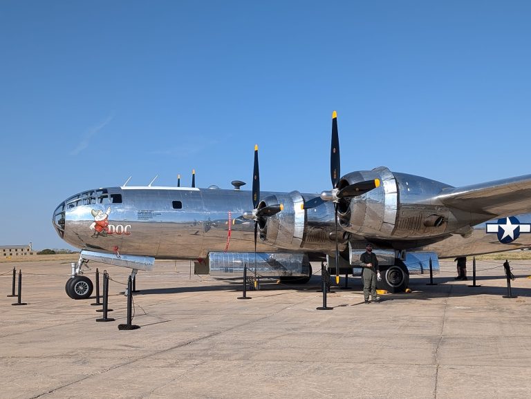 Tulsa Air and Space Museum TASM B 29 Doc cockpit tours are great for students. Photo credit Tulsa Air and Space Museum TASM Facebook 768x578