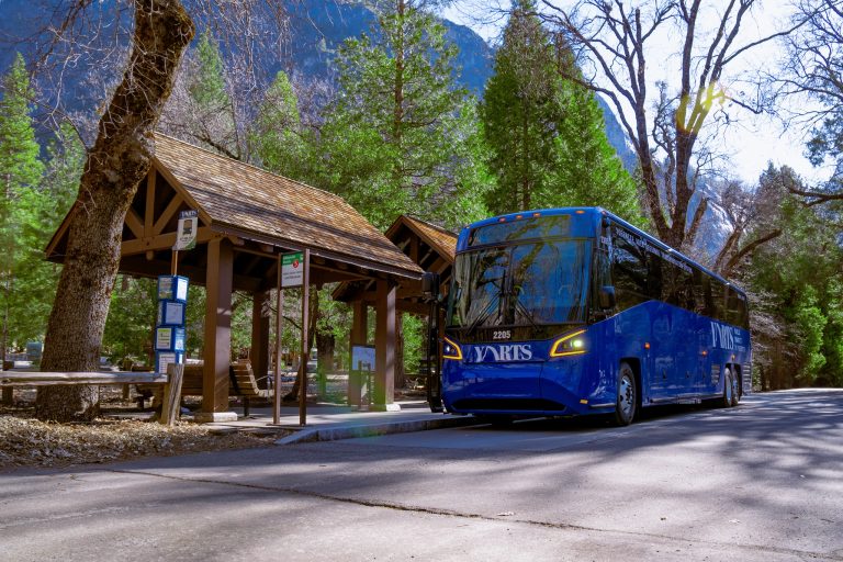 Yosemite National Park YARTS bus transportation. Photo credit Yosemite National Park Facebook 768x512
