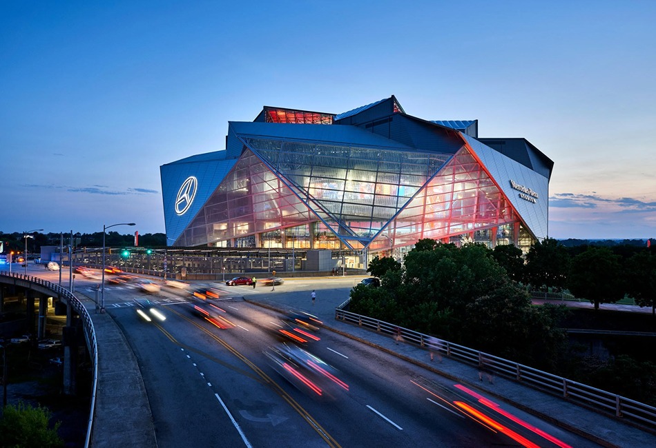 Mercedes-Benz Stadium in Atlanta, Georgia.