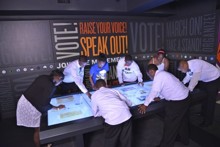 Interactive stations at the National Civil Rights Museum brings history into focus. Credit National Civil Rights Museum Facebook 768x513